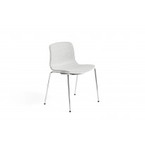 Chaise AAC16 de HAY, Piétement acier chromé, White 2.0, Rrevêtement tissu Divina mélange 120