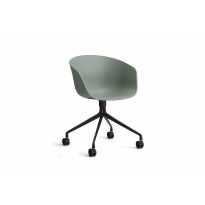 Fauteuil AAC 24 de Hay, Structure aluminium noir, Fall green 2.0