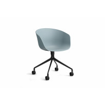 Fauteuil AAC 24 de Hay, Structure aluminium noir, Dusty blue 2.0