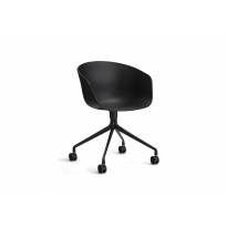 Fauteuil AAC 24 de Hay, Structure aluminium noir, Black 2.0