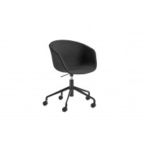 Fauteuil AAC53 de Hay, Piétement en aluminium teinté noir, Remix 183