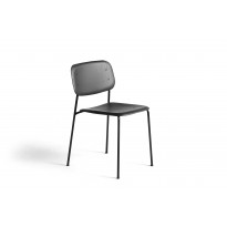 Chaise SOFT EDGE 40 de Hay, Structure noire, Assise soft black