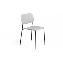 Chaise SOFT EDGE 40 de Hay, Structure noire, Assise soft grey