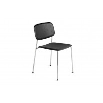 Chaise SOFT EDGE 40 de Hay, Structure chrome, Assise black