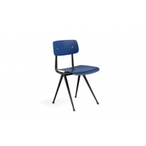 Chaise RESULT de Hay, Structure noire, Bleu foncé