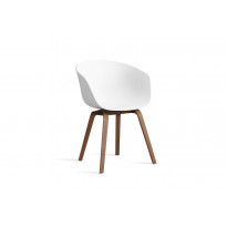 Fauteuil AAC 22 de Hay, Piètement en noyer vernis naturel, White 2.0