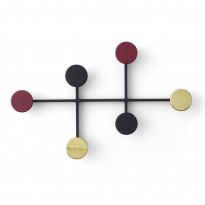 PORTE-MANTEAU MURAL AFTEROOM 37 x 24 cm, Noir/laiton de MENU