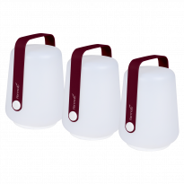 Lot de 3 lampes BALAD de Fermob, Cerise noire