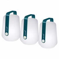 LOT DE 3 LAMPES H.12 CM BALAD, Bleu acapulco de FERMOB