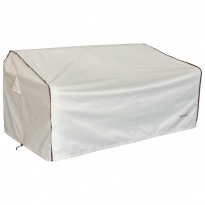 Housse de protection BELLEVIE 2 places de Fermob, Gris argile biais cerise noire