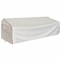 Housse de protection BELLEVIE 3 places de FERMOB, Gris argile biais cerise noire