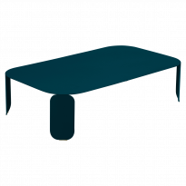 TABLE BASSE RECTANGULAIRE BEBOP, H.29, Bleu acapulco de FERMOB