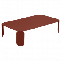 TABLE BASSE RECTANGULAIRE BEBOP, H.29, Ocre rouge de FERMOB