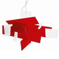 SUSPENSION BIG BANG LED XL, avec variateur, Rouge de FOSCARINI