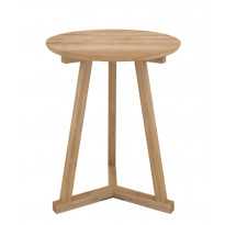 BOUT DE CANAPÉ TRIPOD, Chêne naturel d