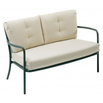 Canapé ATHENA de Emu, structure métal fer ancier avec coussin écru