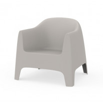 Fauteuil lounge SOLID de Vondom, Écru