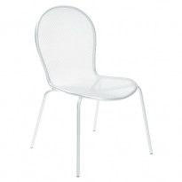 CHAISE RONDA, Blanc mat de EMU