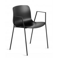 CHAISE AAC18, Piétement en aluminium teinté noir, 8 coloris de HAY