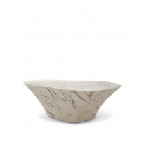 Table basse OVAL MARBLE LOOK de Pols Potten, Blanc