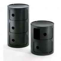 MEUBLE DE RANGEMENT COMPONIBILI 3 ÉLÉMENTS DE KARTELL, NOIR