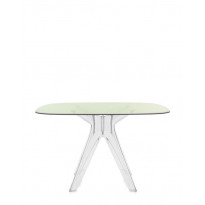 TABLE RONDE SIR GIO DE KARTELL, PIEDS CRISTAL VERT