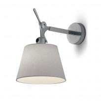 Applique murale TOLOMEO avec diffuseur de Artemide, Ø.24 cm, Satin gris
