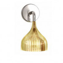 APPLIQUE MURALE E DE KARTELL, JAUNE TRANSPARENT 