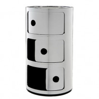 COMPONIBILI MÉTALLISÉ 3 ÉLÉMENTS DE KARTELL, CHROMÉ