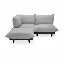 Canapé extérieur PALETTI SET de Fatboy, Rock grey, Medium, Sans table basse