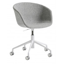 Fauteuil AAC53 de Hay, Piétement en aluminium teinté blanc, Hallingdal 130