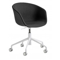 Fauteuil AAC53 de Hay, Piétement en aluminium teinté blanc, Remix 183