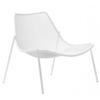FAUTEUIL BAS ROUND, Blanc mat de Emu