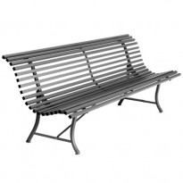 BANC LOUISIANE 200 CM CARBONE de FERMOB