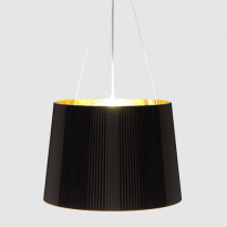 SUSPENSION GE OPAQUE DE KARTELL, OPAQUE NOIR / INTÉRIEUR DORÉ