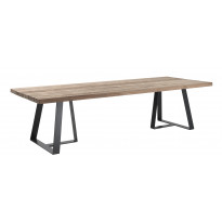 Table à manger rectangulaire FANNY, 250 x 110 cm, Teck naturel