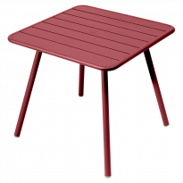 TABLE CARRÉE 4 PIEDS LUXEMBOURG 80 x 80 cm, 23 couleurs de FERMOB