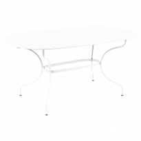 TABLE OVALE OPÉRA + 160x90 CM, Blanc coton de FERMOB