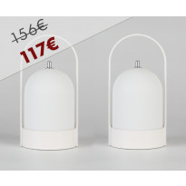 PACK DUO LAMPE NOMADE VESPER, Blanc de UAREDESIGN