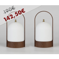 PACK DUO LAMPE NOMADE VESPER, Bois de UAREDESIGN