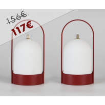 PACK DUO LAMPE NOMADE VESPER, Rouge de UAREDESIGN
