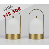 PACK DUO LAMPE NOMADE VESPER, Laiton de UAREDESIGN