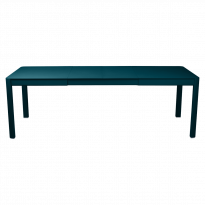 Table à allonges RIBAMBELLE de Fermob, 2 allonges, Bleu Acapulco