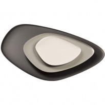 SET DE 3 PLATEAUX NAMASTE DE KARTELL, GRIS TOURTERELLE