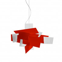 SUSPENSION BIG BANG LED L, avec variateur, Rouge de FOSCARINI