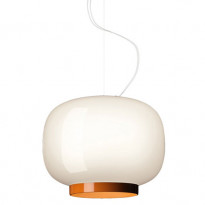 SUSPENSION CHOUCHIN REVERSE, Blanc et orange de FOSCARINI