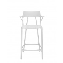 Tabouret haut avec dossier A.I STOOL de Kartell, 65 cm, Blanc
