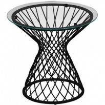 STRUCTURE TABLE BASSE/POUF HEAVEN, Noir de EMU