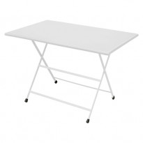 TABLE PLIANTE ARC EN CIEL, 110X70  Blanc mat de EMU