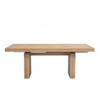 TABLE A RALLONGE DOUBLE, Chêne d